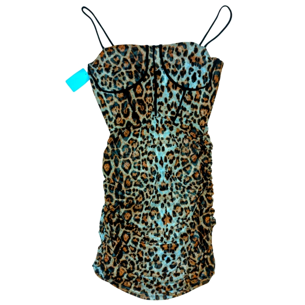 Leopard Bombshell Laqueen Party Dress PLUS Intimates 3XL Curvy Lingerie Sexy